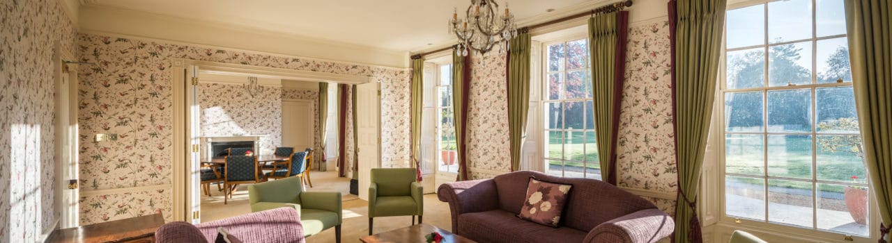 Image of the lounges, with the partition door open Image of the lounges, with the partition door open