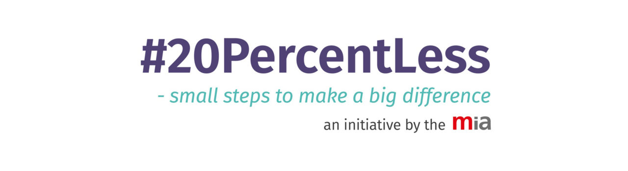 #20PercentLes - small steps to make a big differences