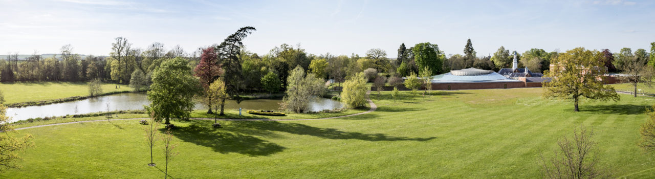 View of Hinxton Hall Conference Centre and grounds