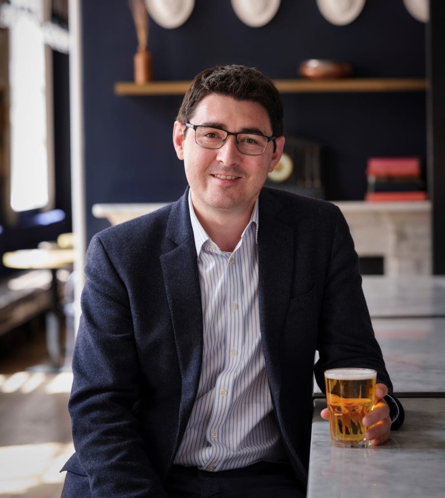 Colour photograph of John Evans, Restaurant Associates