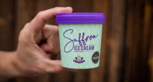 Saffron Ice Cream tub