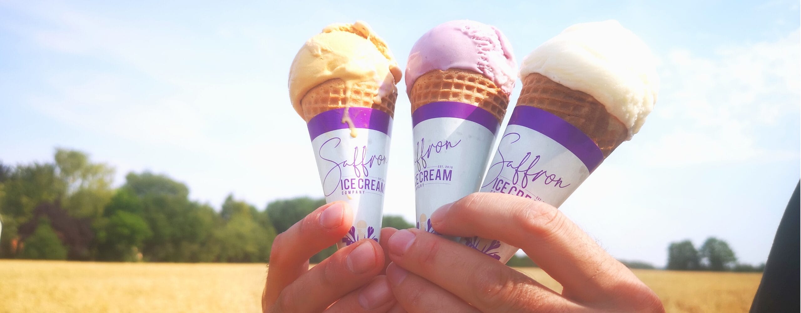 Saffron Ice Cream cones